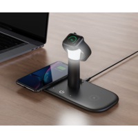 15W 5 in 1 Fast Wireless Charging Dock Station with Night Light light