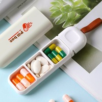 2 Pack Portable Medicine Storage Box Mini Pill Box Medicine Organizer