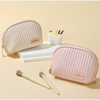 2 Pack Semicircle Women's Cake Cosmetic Storage Bag Travel Makeup Bag