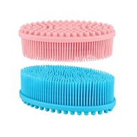 2 Pieces Exfoliating Silicone Body Scrubber Body Silicone Scrubber Brush