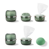 2 Set Shampoo Brush Massage Comb Wash Face Bubble Mesh Wash Face Sponge