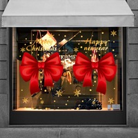 2Pcs Merry Christmas Window Stickers Wall Sticker Xmas Decals Christmas Decor