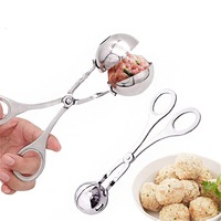 2pcs Stainless steel meatball maker clip meatball spoon-Siliver