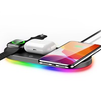 3 in 1 15W Fast Wireless Charger for iPhone-Black
