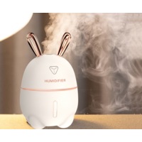 300ML USB Cute Rabbit Air Humidifier night light-White