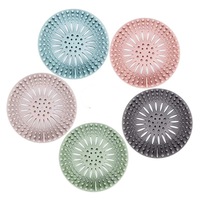 5 Pack Hair Catcher Durable Silicone Hair Stopper Bathroom Shower Drain Covers 