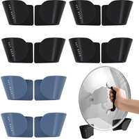 6 Set Pot Lid Holder Kitchen Organizer Wall-Mounted Hanging Holder For Pot Cover