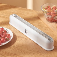 Fresh Film Cutter Suction Cup Type Wall Hanging Cutting Box Kitchen Divider