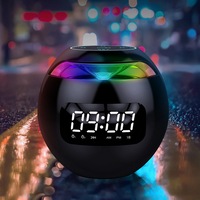 LED Digital Clock Smart Bluetooth Speaker FM Radio TF Card with Colorful Light