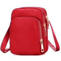 Multi Zipper Mini Cell Phone Purse Pouch Crossbody Shoulder phone Bags