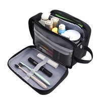 Portable Travel Toiletry Bag Men Canvas Shaving Bag Cosmetic Bag Storage Bag