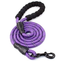 Strong Dog Leash Pet Leashes Reflective Leash For Small Medium Large Dog-Purple