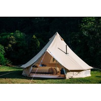 5M Commercial 8-12ppl Glamping Bell Tent Ultra Thick 360GSM Cotton Canvas Camping Tent