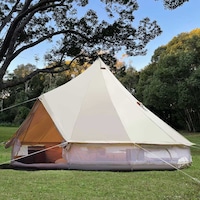 5M Glamping Bell Tent 8-12ppl Ultra Thick 360GSM Canvas Full Mesh Wall Camping Tent