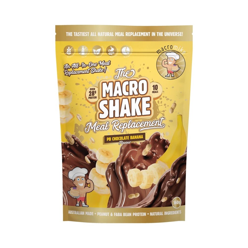 Macro Mike PB Chocolate Banana Shake Meal Replacement 560g Australia