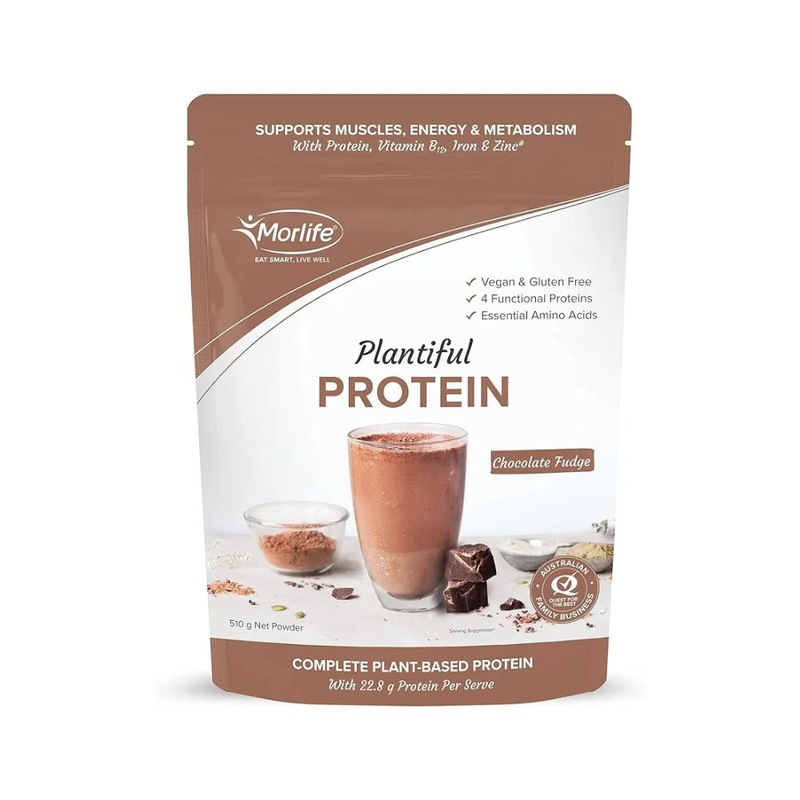 Morlife Plantiful Protein Chocolate Fudge 510g Australia