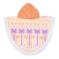 Bambury Kids Shaped Poncho Hooded Beach Towels-Quick Drying Luna Tree