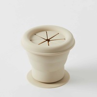 Henny Silicone Collapsible Snack Cup - Almond