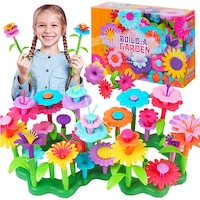 Nevenka 109Pcs Flower Garden Building Toys STEM Stacking Game for Girls Age 3-7 Years Old