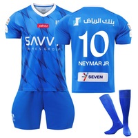 Nevenka Al-Hilal Saudi Football Club Home Jersey NEYMAR JR #10 Soccer Jersey Kids Adult 3Pcs Jersey Kits