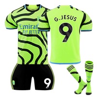 Nevenka Arsenal F.C. Away Jersey G.JESUS #9 Soccer Jersey Kids Adult 3Pcs Jersey Kits