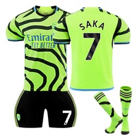 Nevenka Arsenal F.C. Away Jersey SAKA #7 Soccer Jersey Kids Adult 3Pcs Jersey Kits