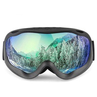 Nevenka Double Layer Ski Goggles OTG Anti-fog UV Protection Snowboard Goggles-SandBlack/Green