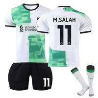 Nevenka Liverpool Away Jersey M.SALAH #11 Soccer Jersey Kids Adult 3-Pieces Jersey Kits