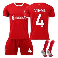 Nevenka Liverpool Home Jersey VIRGIL #4 Soccer Jersey Kids Adult 3-Pieces Jersey Kits