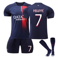 Nevenka Paris Home Jersey MBAPPE #7 Soccer Jersey Kids Adult 3-Pieces Jersey Kits