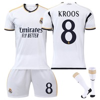 Nevenka Real Madrid Home Jersey KROOS. #8 Soccer Jersey Kids Adult 3Pcs Jersey Kits