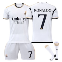 Nevenka Real Madrid Home Jersey RONALDO #7 Soccer Jersey Kids Adult 3Pcs Jersey Kits
