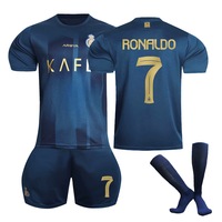 Nevenka Riyadh Away Jersey RONALDO #7 Soccer Jersey Kids Adult 3-Pieces Jersey Kits