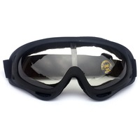 Nevenka Ski Goggles with Wind Dust UV 400 Protection for Teens Kids Adults-BlackFrame/Clear