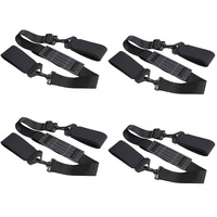 Nevenka Strong and Thick Ski Straps 4 Packs with Cushioned Fastener Tape Strap Loop for Adults-B