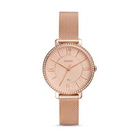 Fossil Jacqueline Rose Gold-Tone Watch ES4628 Stainless Steel Date 796483453197