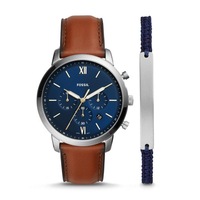 Fossil Neutra Brown Chronograph Watch StainlessSteel Blue 796483497597