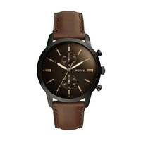 Fossil Townsman Chronograph Mens Watch Model FS5437 Stainless Steel 3 Hands Brown 796483381285