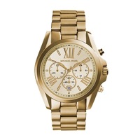 Michael Kors Bradshaw Chrono Gold Band Model MK5605 Stainless Steel Date