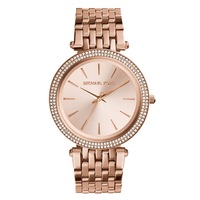 Michael Kors Darci Ladies Rose Gold Watch MK3192 Stainless Steel Stone Set 691464950255