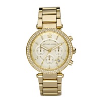Michael Kors Parker Gold Watch MK5354 Stainless Steel Chronograph 691464611491