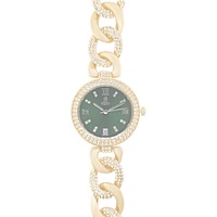 Roberto Carati Vivienne Gold and Green Watch with Crystals M9084-V4 Alloy