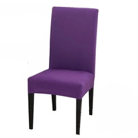 Anyhouz Chair Cover Purple with Anti-Dirt and Waterproof Elastic Material for Dining Room Kitchen Wedding Hotel Banquet Restaurant