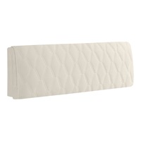 Anyhouz Headboard Cover Beige Zigzag Pattern Super Soft Smooth Quilted Velvet Bed Back Dust Protector Cover 100x70cm