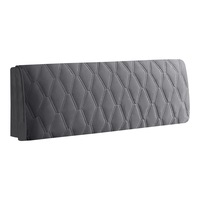Anyhouz Headboard Cover Dark Gray Zigzag Pattern Super Soft Smooth Quilted Velvet Bed Back Dust Protector Cover 100x70cm