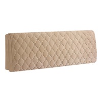 Anyhouz Headboard Cover Khaki Diamond Pattern Super Soft Smooth Quilted Velvet Bed Back Dust Protector Cover 170x70cm