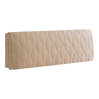 Anyhouz Headboard Cover Khaki Zigzag Pattern Super Soft Smooth Quilted Velvet Bed Back Dust Protector Cover 100x70cm