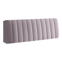 Anyhouz Headboard Cover Light Gray Short Plush Super Soft Smooth Quilted Velvet Bed Back Dust Protector Cover 100x70cm