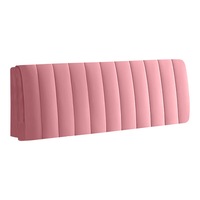 Anyhouz Headboard Cover Pink Short Plush Super Soft Smooth Quilted Velvet Bed Back Dust Protector Cover 100x70cm