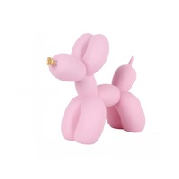 Anyhouz Home Figurine Nordic Balloon Dog Pink Resin for Living Room Desktop Decoration Accessories Gifts